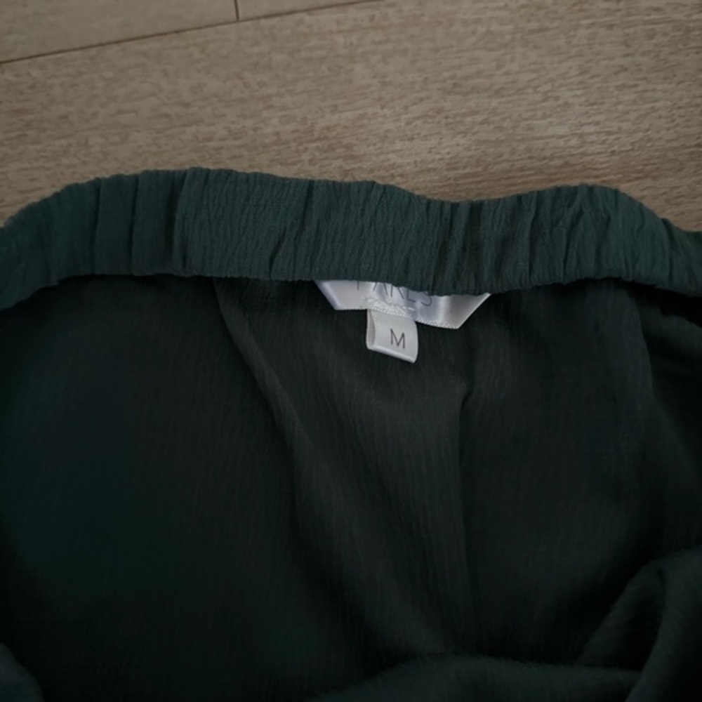 FARES Emerald Green Matching Button Down Shirt Flowy Maxi Skirt Set - Picture 3 of 9